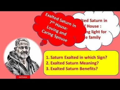 Exalted Saturn in Vedic Astrology: Unlocking Its Powerful Benefits -DKSCORE
