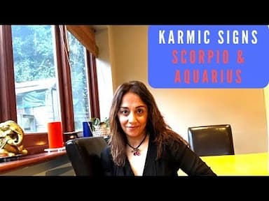Karmic Insights: Scorpio and Aquarius in Vedic Astrology -DKSCORE