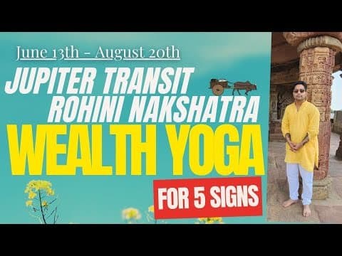 Jupiter Transit Rohini nakshatra - Wealth yoga for 5 Signs - Auspiciousness & Financial abundance -DKSCORE