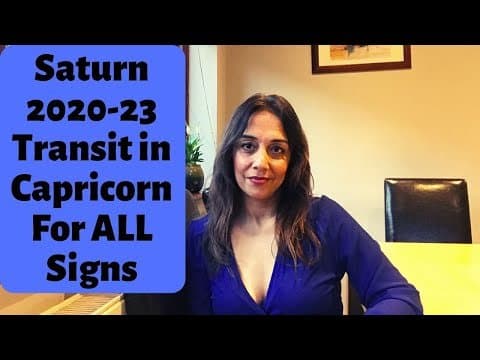 Saturn 2020-23 Transit in Capricorn for ALL Signs -DKSCORE