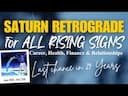 Saturn Retrograde in Aquarius until Nov 15th 2024: Career, Health, Finance & Relationships Insights -DKSCORE