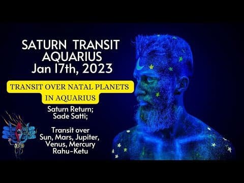 Saturn transit Aquarius Jan 17th, 2023 - Over your natal planets in Aquarius -DKSCORE