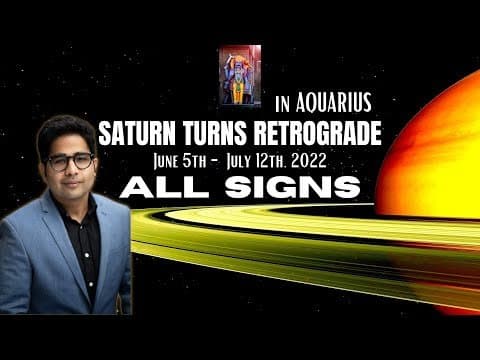 Saturn turns Retrograde in Aquarius (June 5th - July 12th) - All zodiac signs -DKSCORE