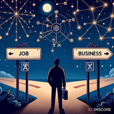 Should You Pursue a Job or Start a Business? A Vedic Astrology Perspective -DKSCORE