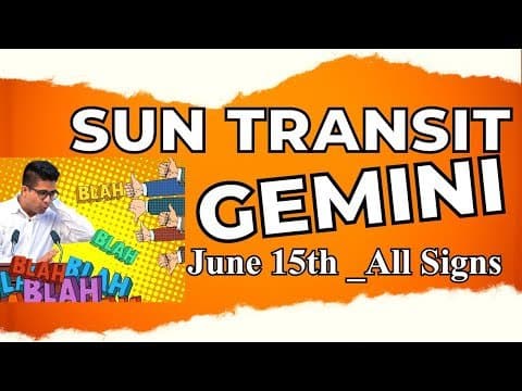 Sun transit GEMINI - Recognition for Talents - For all Ascendants - (June 15th July - 15th) -DKSCORE