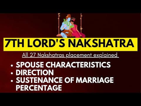 Decoding Marriage Through the 7th Lord Nakshatra -DKSCORE Decoding Marriage Through the 7th Lord Nakshatra -DKSCORE