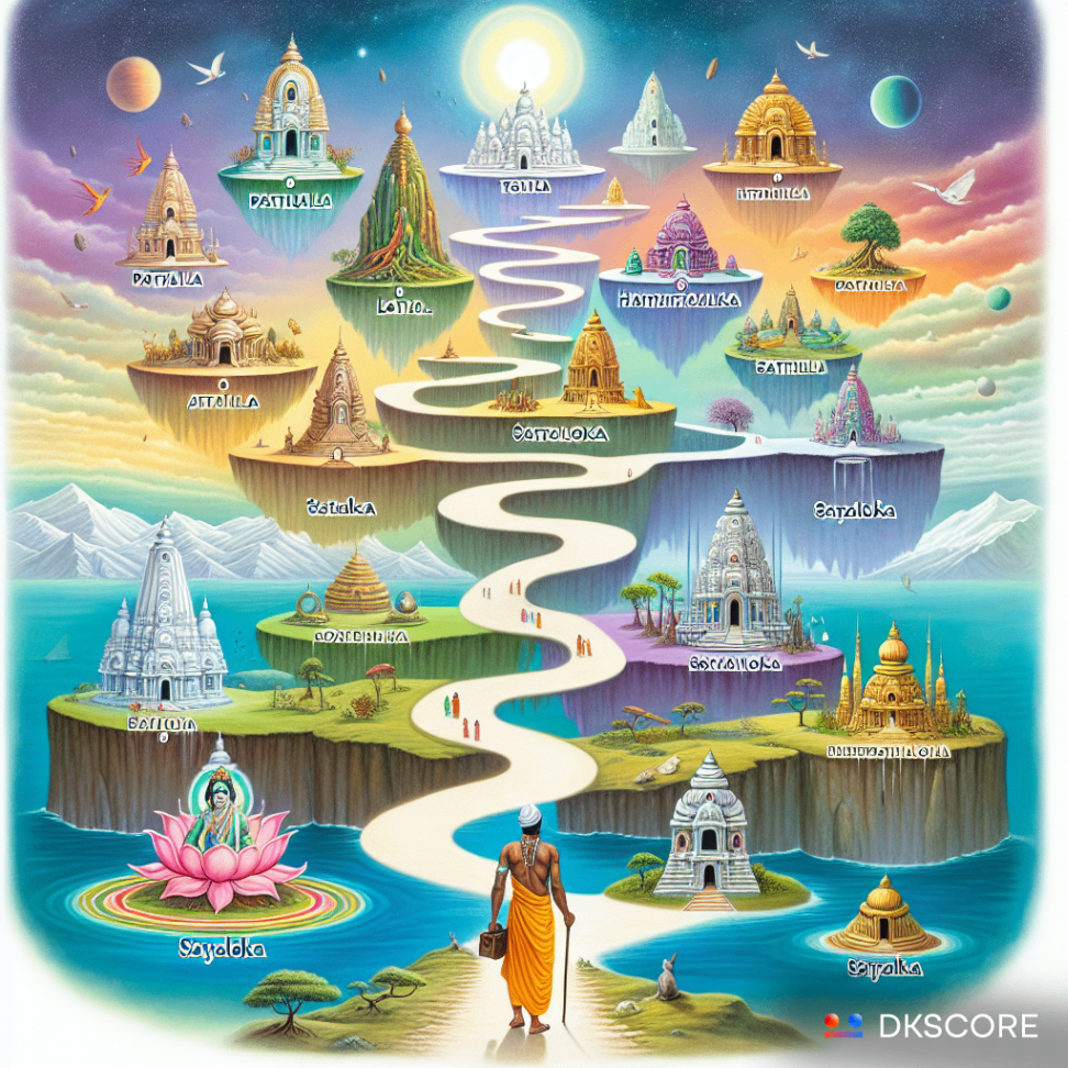 Exploring the 14 Lokas in Hinduism: A Journey Through the Spiritual Realms -DKSCORE Exploring the 14 Lokas in Hinduism: A Journey Through the Spiritual Realms -DKSCORE