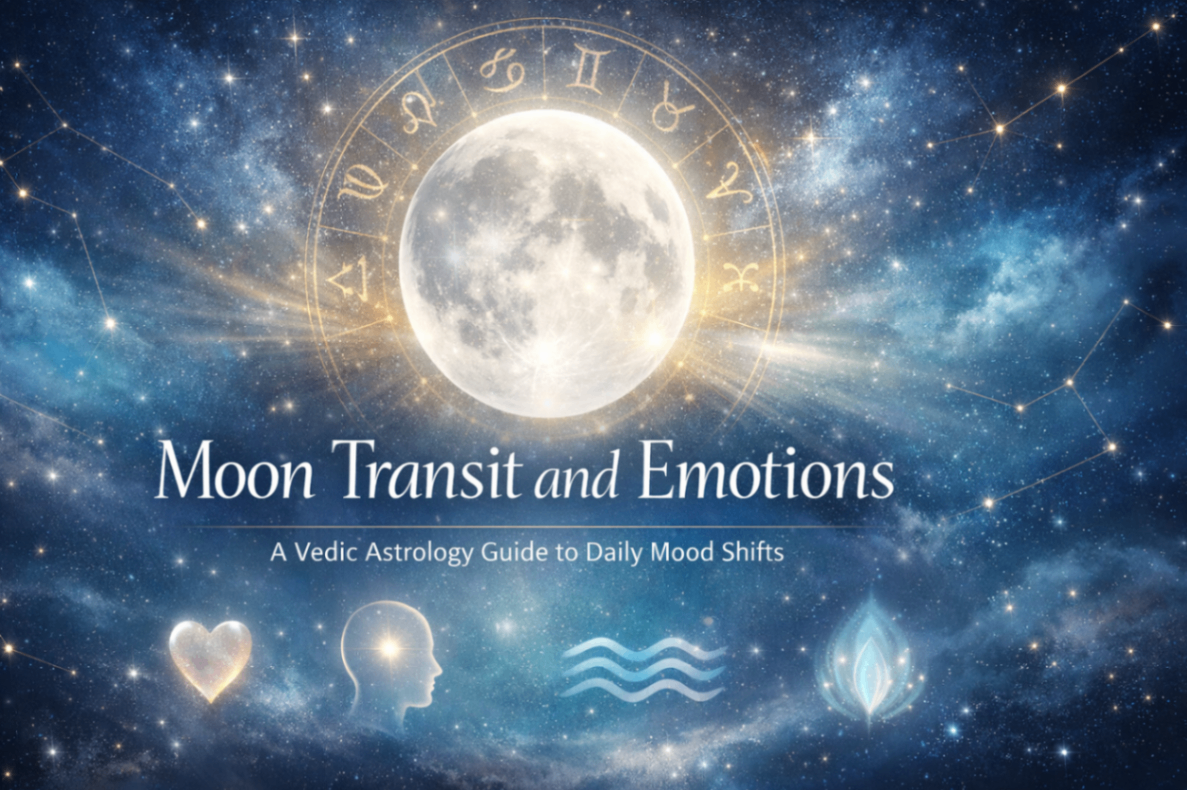 Moon Transit and Emotions: A Vedic Astrology Guide to Daily Mood Shifts -DKSCORE Moon Transit and Emotions: A Vedic Astrology Guide to Daily Mood Shifts -DKSCORE