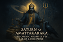 Saturn as Amatyakaraka – The Cosmic Architect of Discipline Karma and Purpose -DKSCORE Saturn as Amatyakaraka – The Cosmic Architect of Discipline Karma and Purpose -DKSCORE