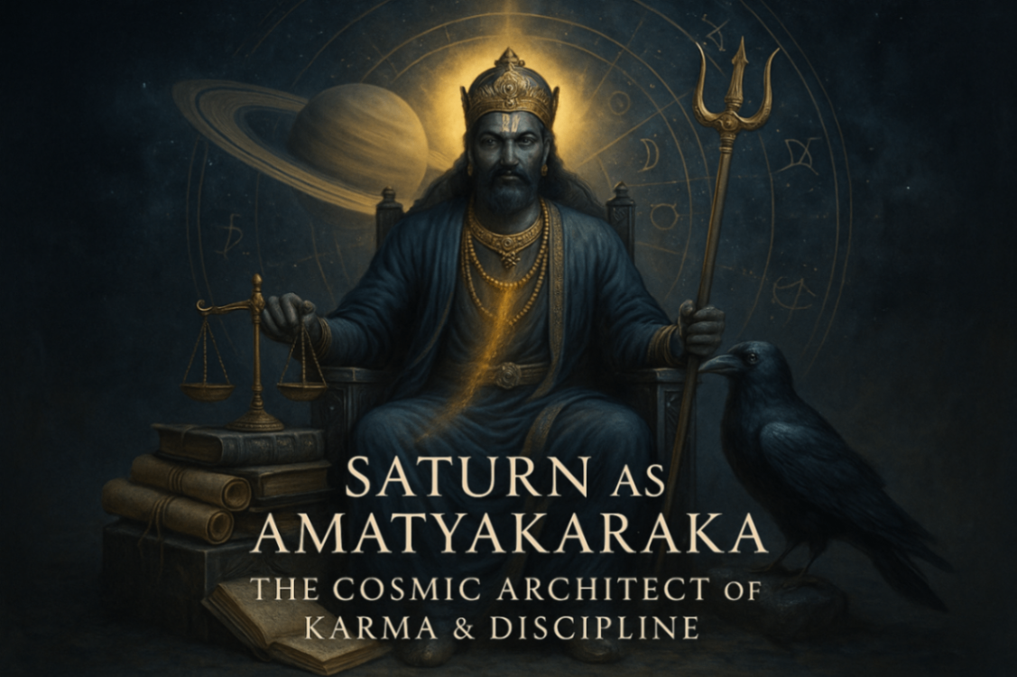 Saturn as Amatyakaraka – The Cosmic Architect of Discipline Karma and Purpose -DKSCORE Saturn as Amatyakaraka – The Cosmic Architect of Discipline Karma and Purpose -DKSCORE