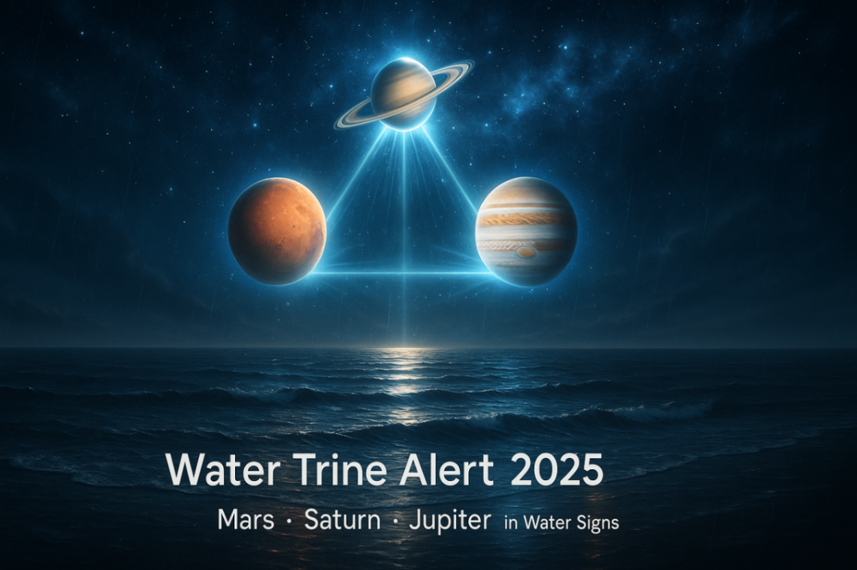 🌊 Water Trine Alert 2025: Mars Saturn & Jupiter Unite in Water Signs — Classical Sutras Flood Symbolism and Global Parallels -DKSCORE 🌊 Water Trine Alert 2025: Mars Saturn & Jupiter Unite in Water Signs — Classical Sutras Flood Symbolism and Global Parallels -DKSCORE
